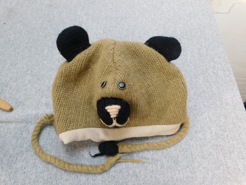 Rising International Baby One Size Knitted Wool Bear Hat